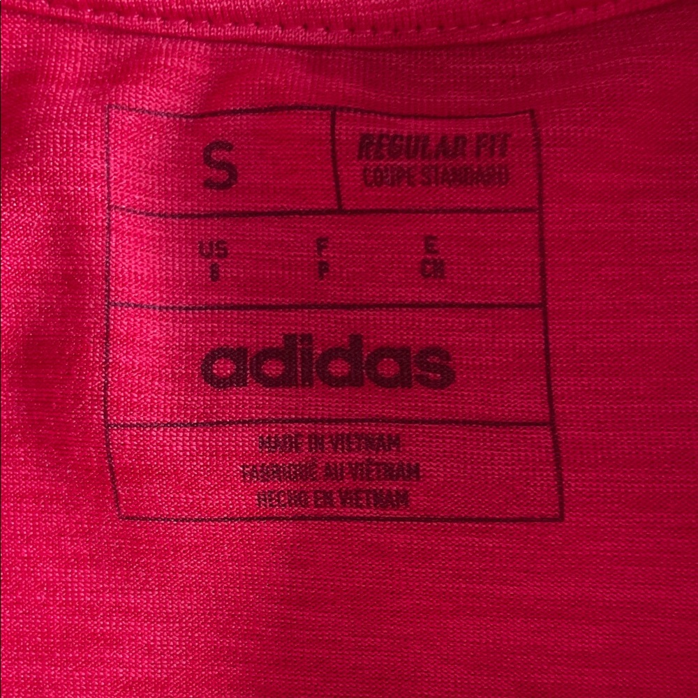Adidas Kids Vibrant Red Tee - Picture 3 of 4